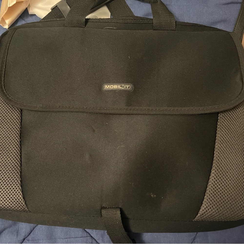 Black and Gray Laptop Bag
